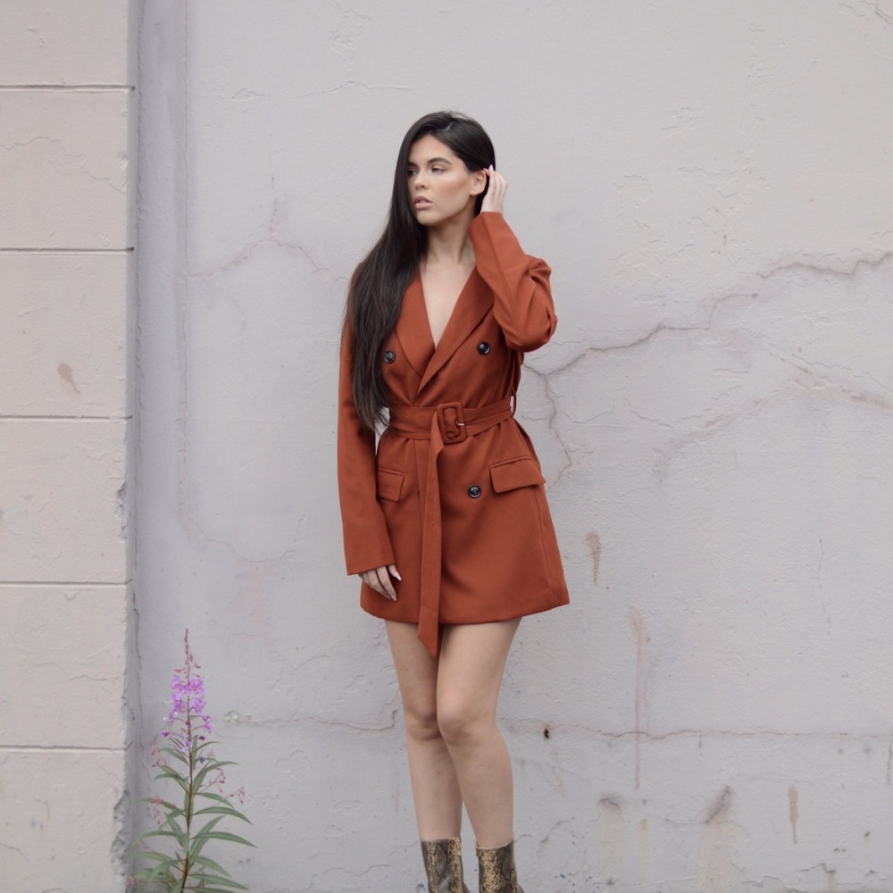 Belted Blazer Dress-NO OFFERS